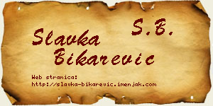 Slavka Bikarević vizit kartica